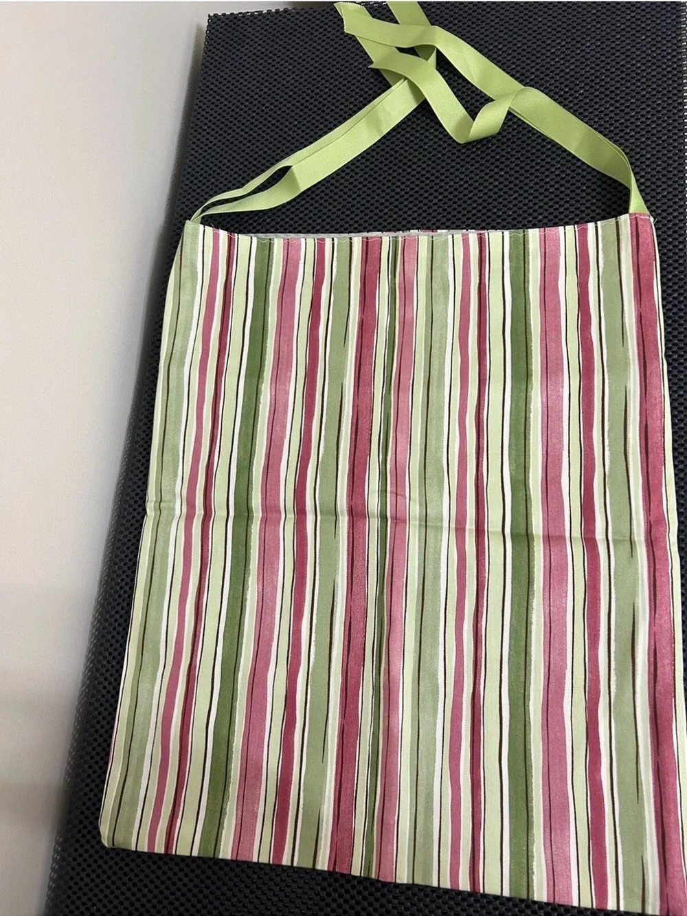 Striped Green and Pink Hanging Organizer Apron